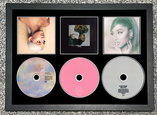 Ariana Grande | Sweetener | Thank U, Next, | Positions | Retro Triple CD Wall Display | Frame Not Included |