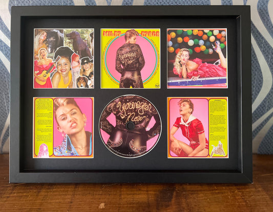 Miley Cyrus | Younger Now | Retro Mounted CD Wall Display | Frame Not Included |