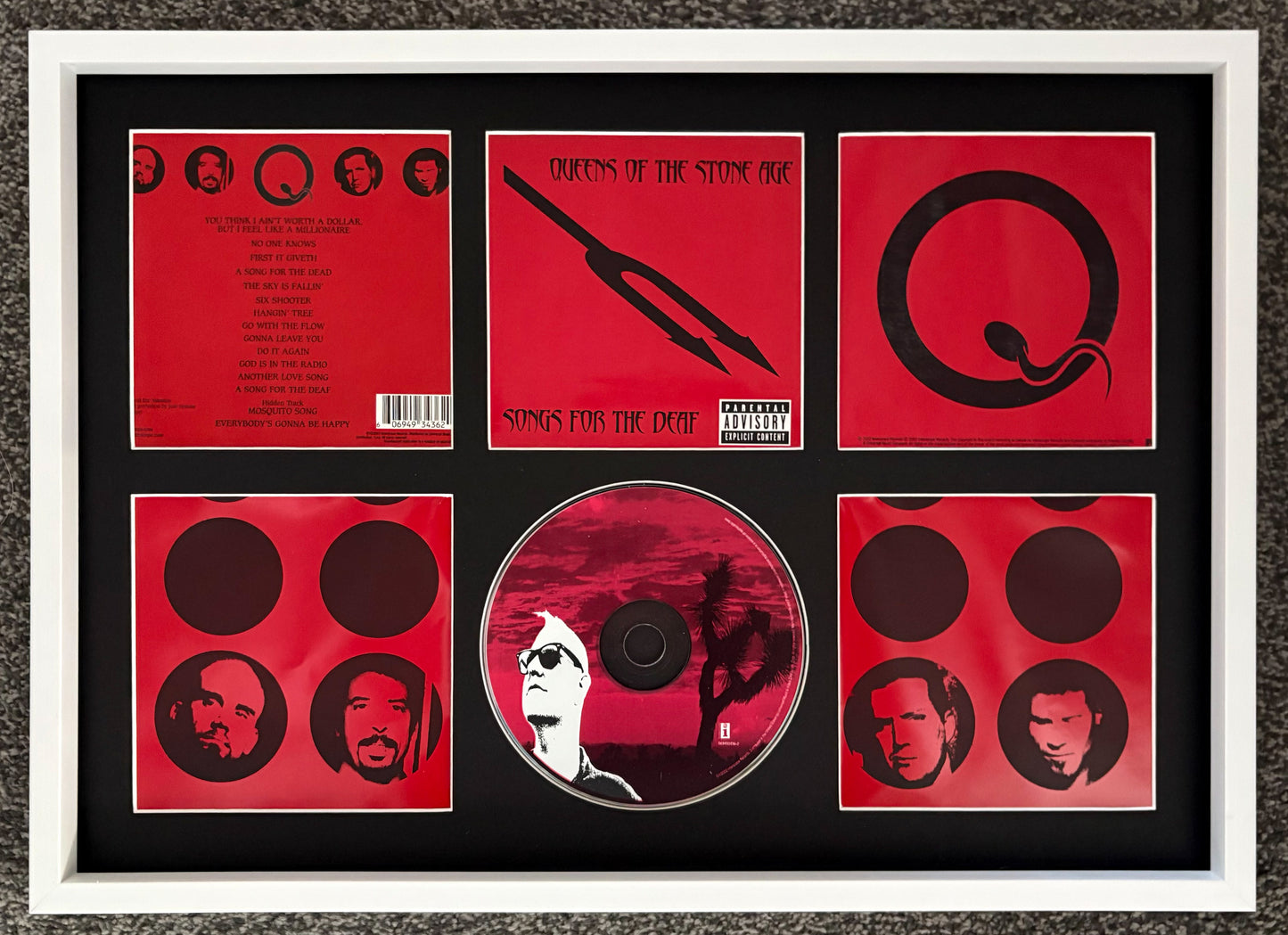 Queens Of The Stone Age | Songs For The Deaf | Retro Mounted CD Wall Display | Frame Not Included |