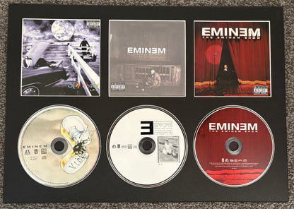 Eminem | The Slim Shady LP | The Marshall Mathers LP | Eminem Show | Retro Triple CD Wall Display | Frame Not Included |