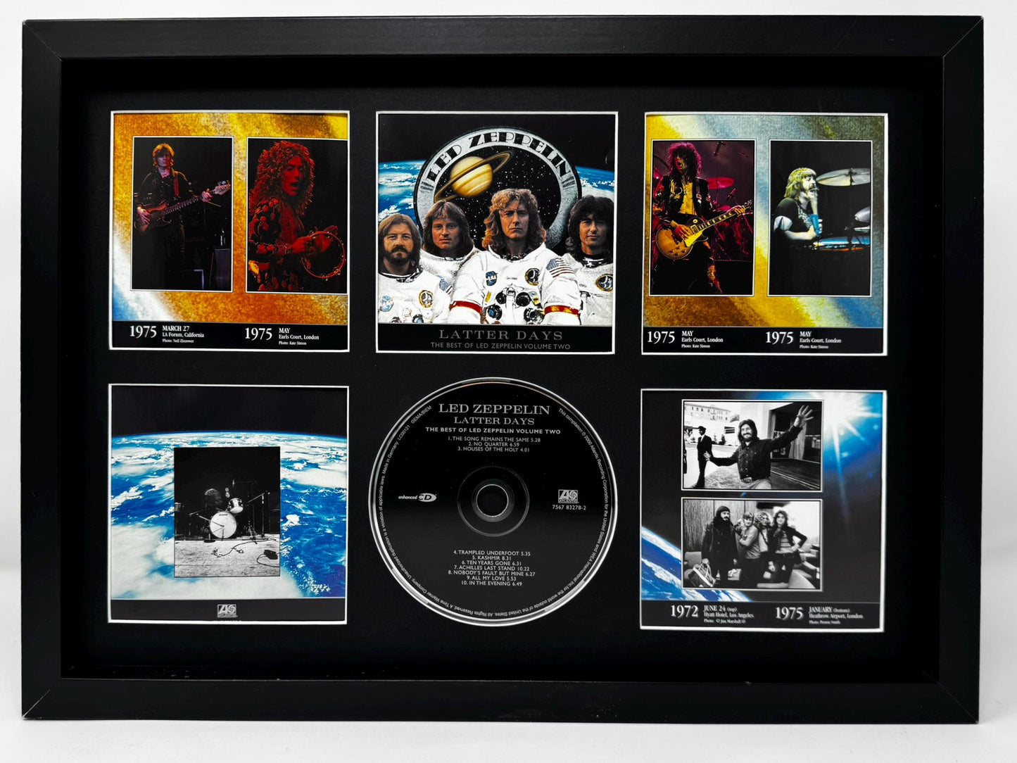 Led Zeppelin | Latter Days : The Best Of Led Zeppelin Volume 2 | Retro Mounted CD Wall Display | Frame Not Included |