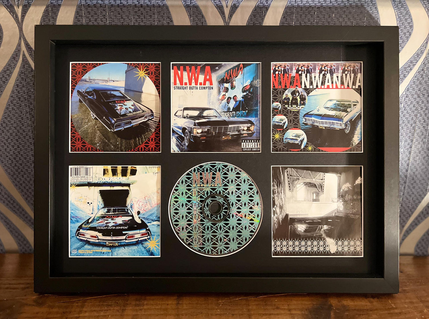 NWA | Straight Outta Compton (10th Anniversary Tribute) Various Artists  | Retro Mounted CD Wall Display | Frame Not Included |