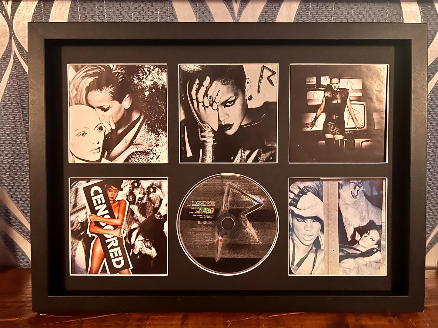 Rihanna | Rated R | Retro Mounted CD Wall Display | Frame Not Included |