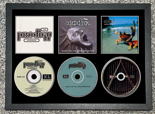 Prodigy | The Experience | Music For The Jilted Generation | The Fat Of The Land | Retro Triple CD Wall Display | Frame Not Included |