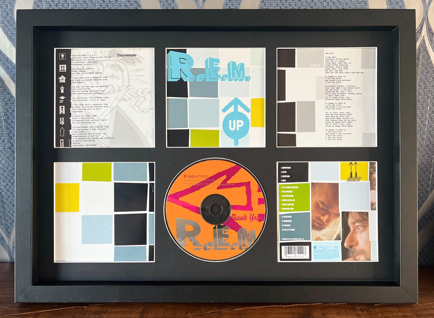 R.E.M | UP | Retro Mounted CD Wall Display | Frame Not Included |
