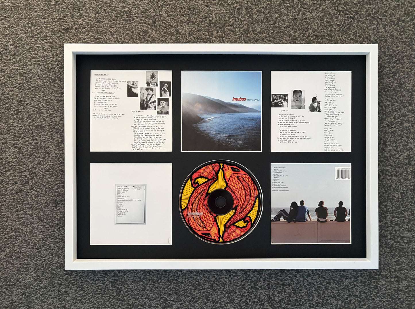 Incubus | Morning View | Retro Mounted CD Wall Display | Frame Not Included |