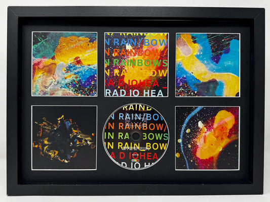 Radiohead | In Rainbows | Retro Mounted CD Wall Display | Frame Not Included |