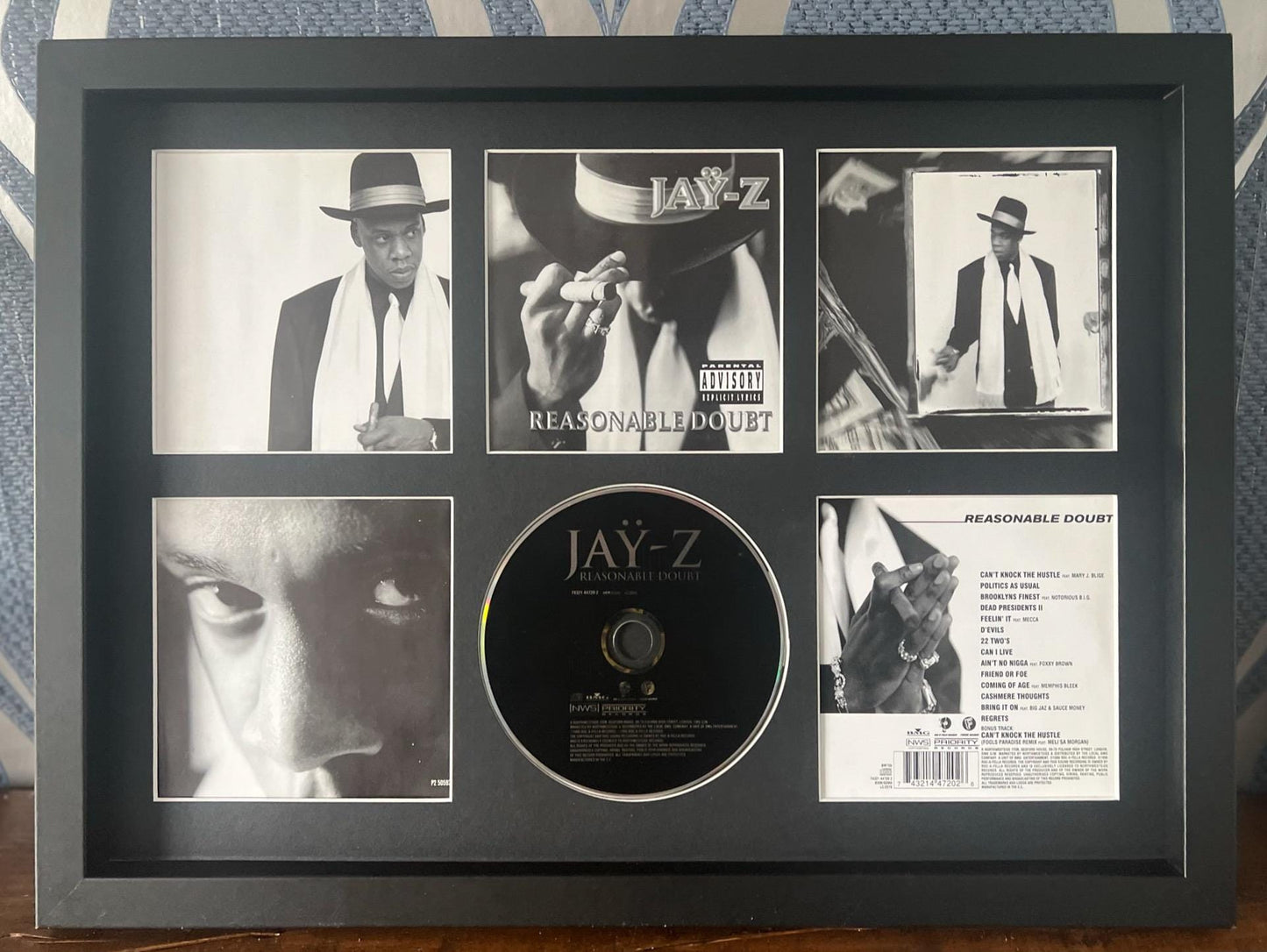 Jay Z | Reasonable Doubt | Retro Mounted CD Wall Display | Frame Not Included |