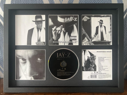 Jay Z | Reasonable Doubt | Retro Mounted CD Wall Display | Frame Not Included |