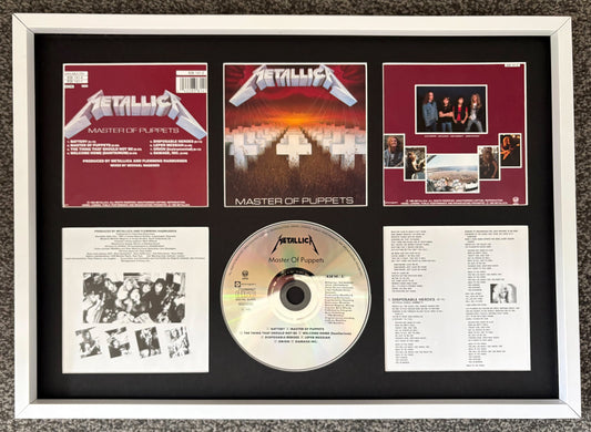 Metallica | Master Of Puppets | Retro Mounted CD Wall Display | Frame Not Included |