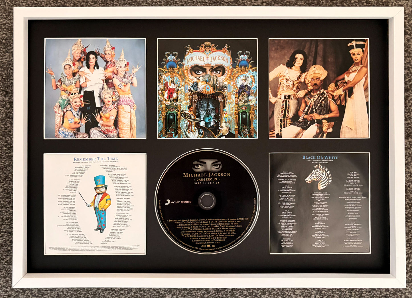 Michael Jackson | Dangerous | Retro Mounted CD Wall Display | Frame Not Included |