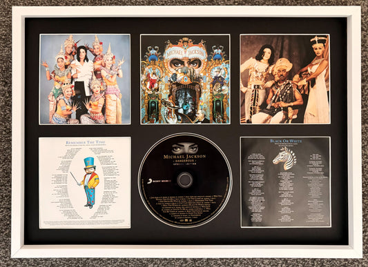 Michael Jackson | Dangerous | Retro Mounted CD Wall Display | Frame Not Included |