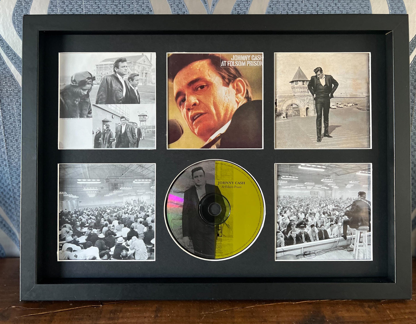 Johnny Cash | At Folsom Prison | Retro Mounted CD Wall Display | Frame Not Included |