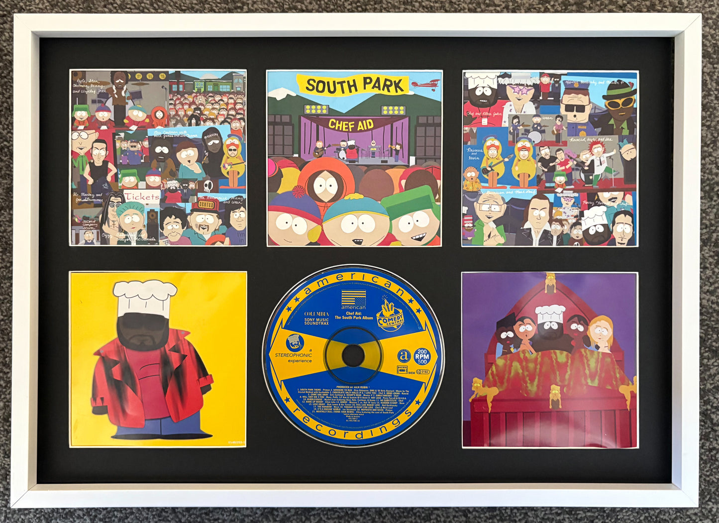South Park | Chef Aid | Original Soundtrack | Retro Mounted CD Wall Display | Frame Not Included |