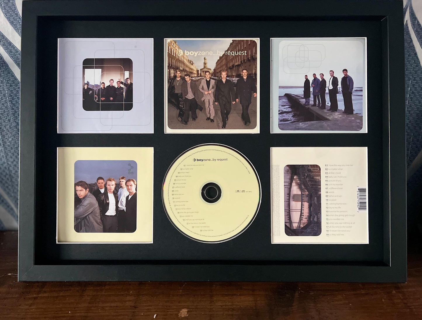 Boyzone | By Request | Retro Mounted CD Wall Display | Frame Not Included |