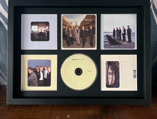 Boyzone | By Request | Retro Mounted CD Wall Display | Frame Not Included |