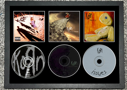 Korn | Korn | Follow The Leader | Issues | Retro Triple CD Wall Display | Frame Not Included |