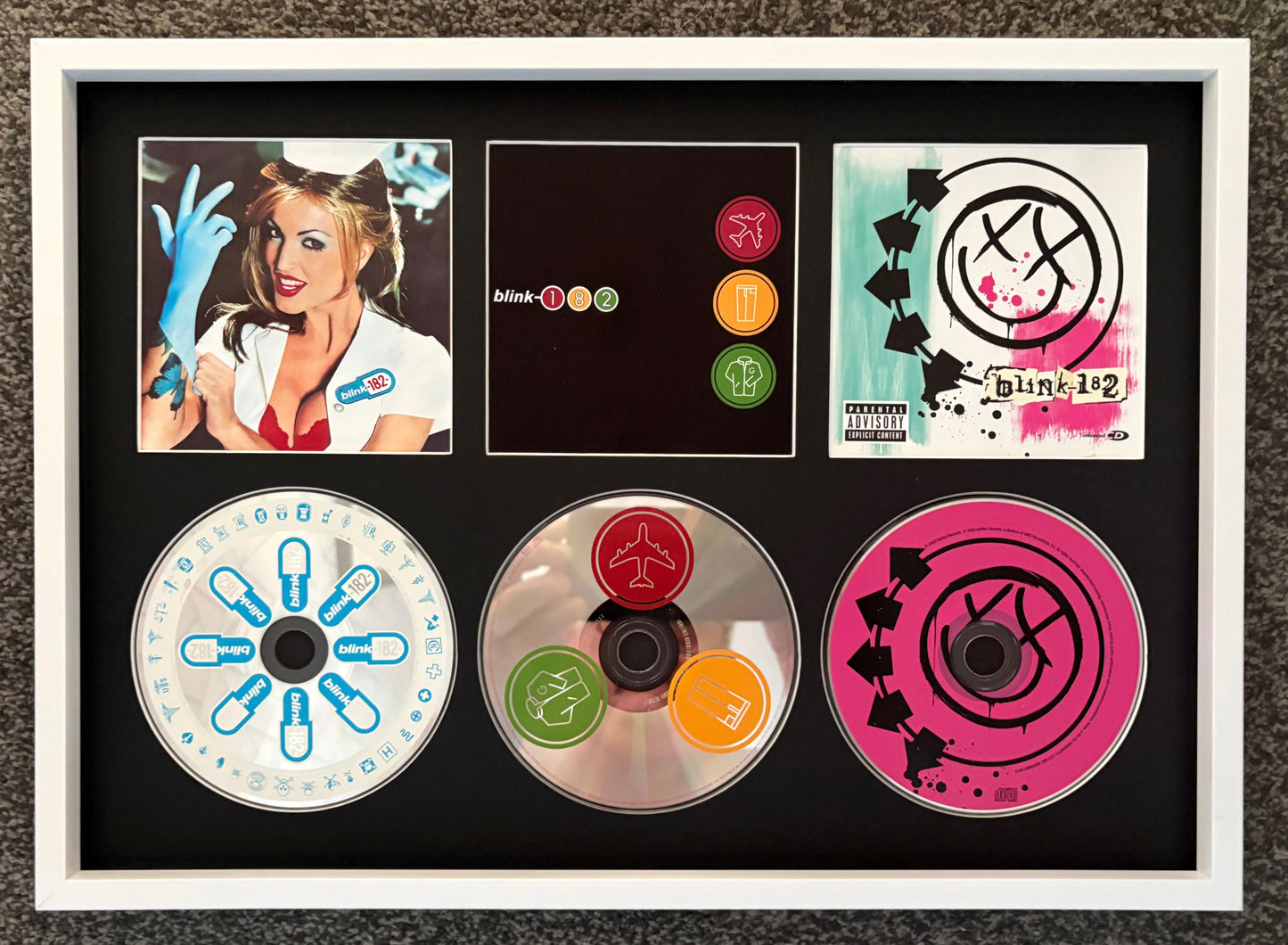 Blink 182 | Enema Of The State | Take Off Your Pants & Jacket | Blink 182 | Retro Triple CD Wall Display | Frame Not Included |