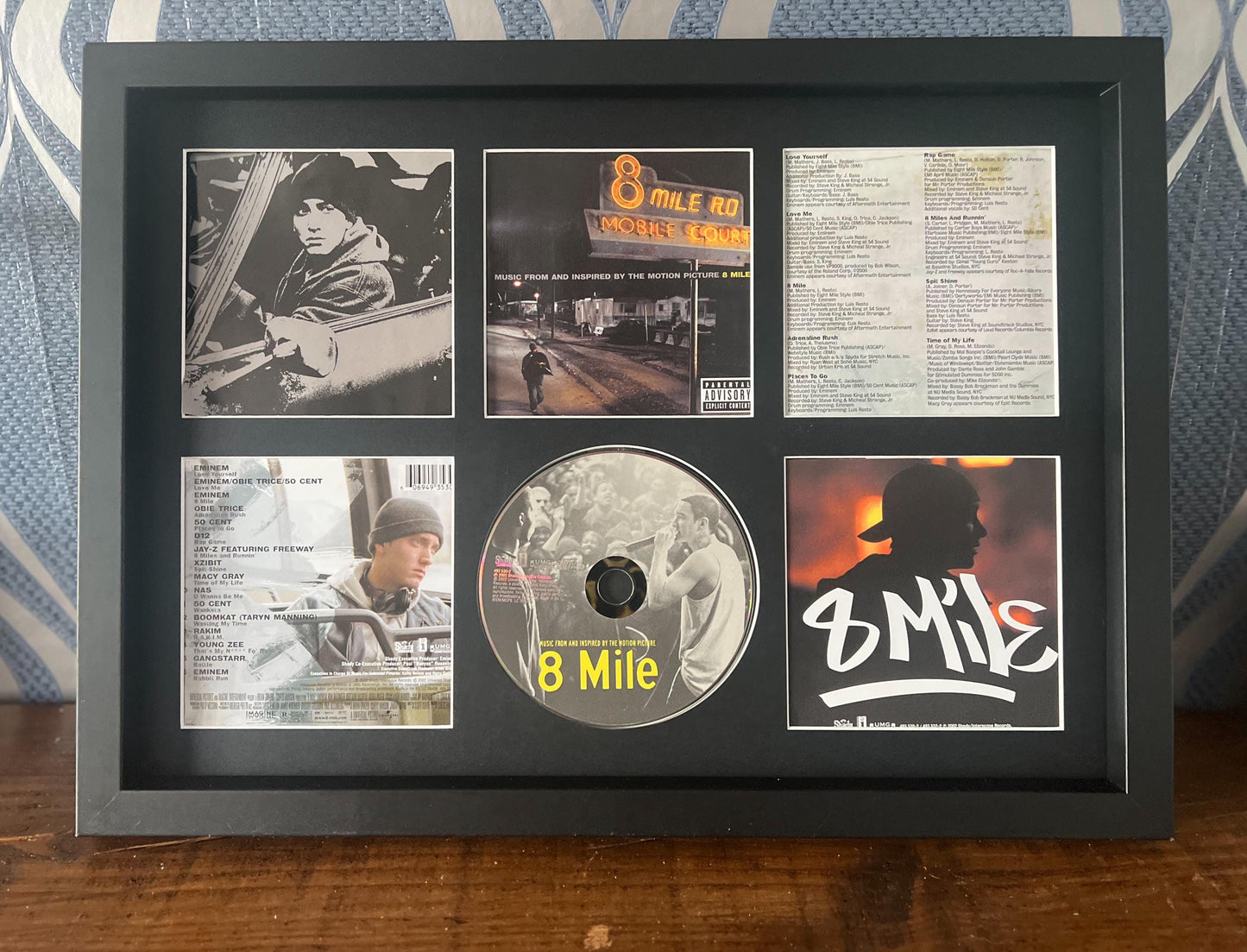 8 Mile | Original Soundtrack | Retro Mounted CD Wall Display | Frame Not Included |