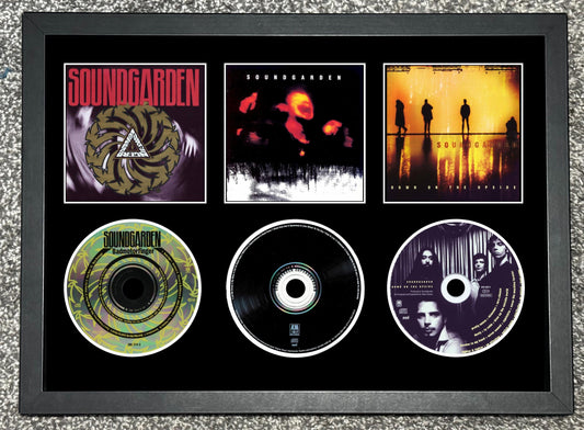 Soundgarden | Badmotorfinger | Superunknown | Down On The Upside | Retro Triple CD Wall Display | Frame Not Included |