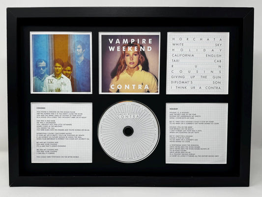 The Vampire Weekend | Contra | Retro Mounted CD Wall Display | Frame Not Included |