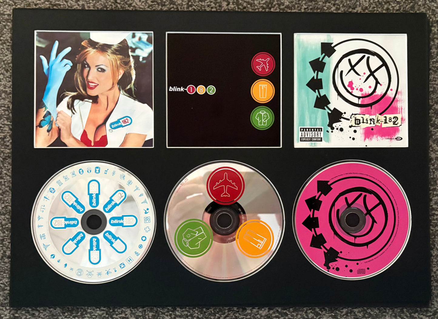 Blink 182 | Enema Of The State | Take Off Your Pants & Jacket | Blink 182 | Retro Triple CD Wall Display | Frame Not Included |