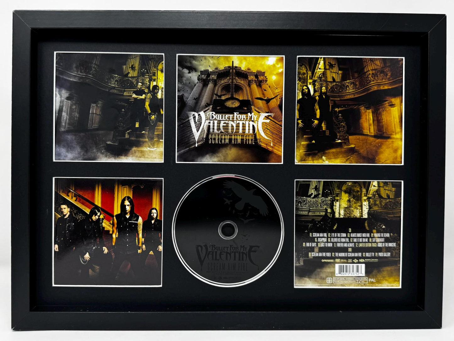 Bullet For My Valentine | Scream Aim Fire | Retro Mounted CD Wall Display | Frame Not Included |