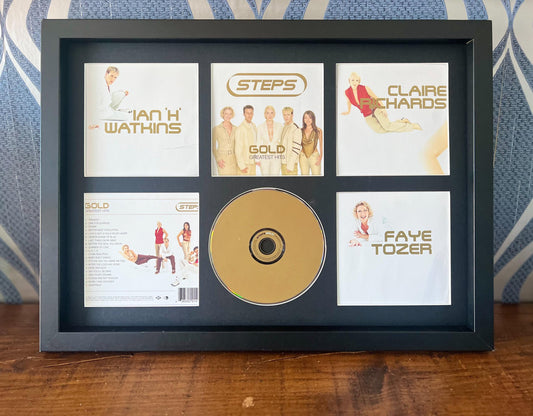 Steps | Gold | Retro Mounted CD Wall Display | Frame Not Included |