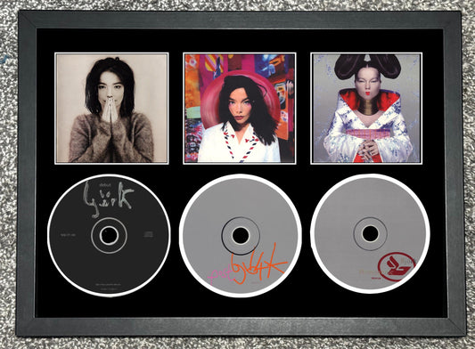 Bjork | Debut | Post  | Homogenic | Retro Triple CD Wall Display | Frame Not Included |