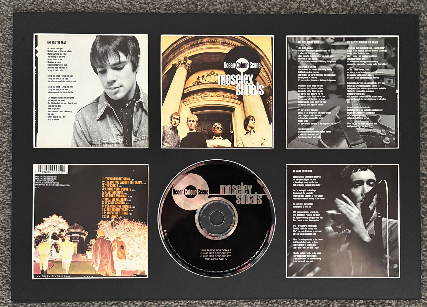 Ocean Colour Scene | Moseley Shoals | Retro Mounted CD Wall Display | Frame Not Included |
