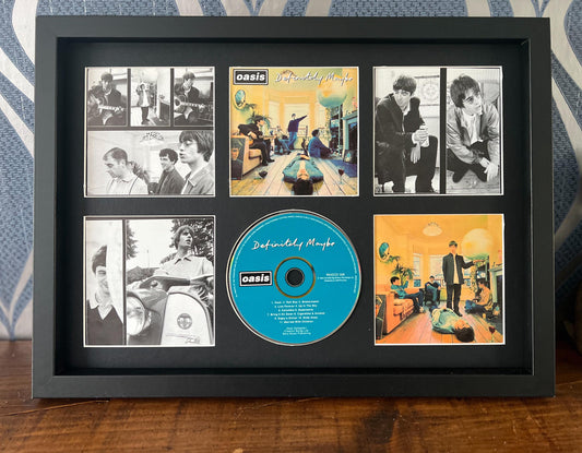 Oasis | Definitely Maybe | Retro Mounted CD Wall Display | Frame Not Included |