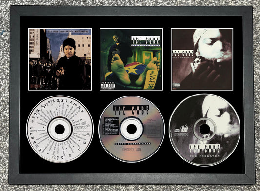 Ice Cube | AmeriKKKas Most Wanted| Death Certificate | The Predator | Retro Triple CD Wall Display | Frame Not Included |