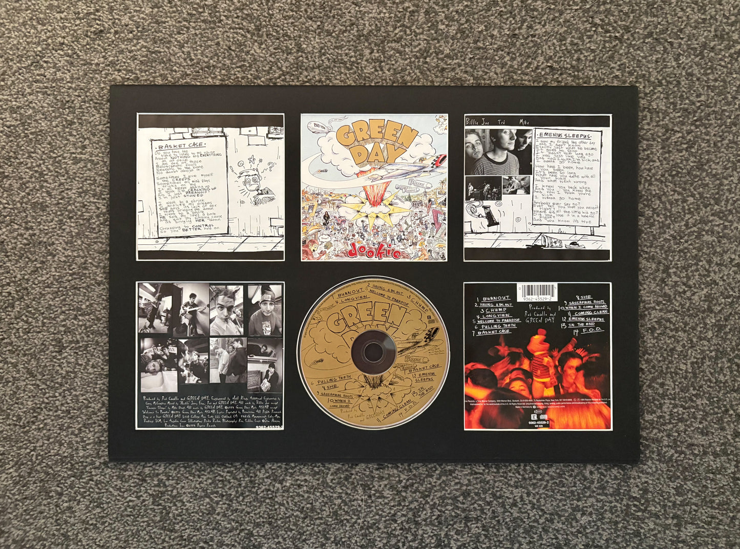 Green Day | Dookie | Retro Mounted CD Wall Display | Frame Not Included |