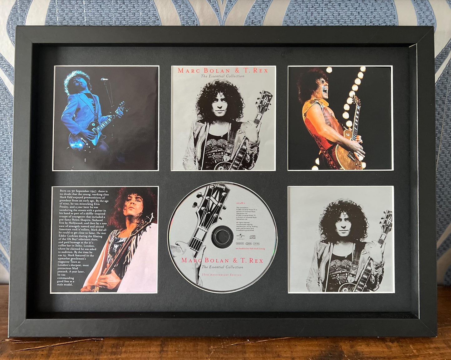 Marc Bolan & T-Rex  | The Essential Collection | Retro Mounted CD Wall Display | Frame Not Included |