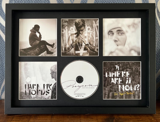 Justin Bieber | Purpose | Retro Mounted CD Wall Display | Frame Not Included |