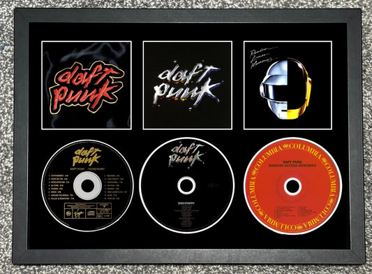 Daft Punk | Homework | Discovery | Random Access Memories | Retro Triple CD Wall Display | Frame Not Included |