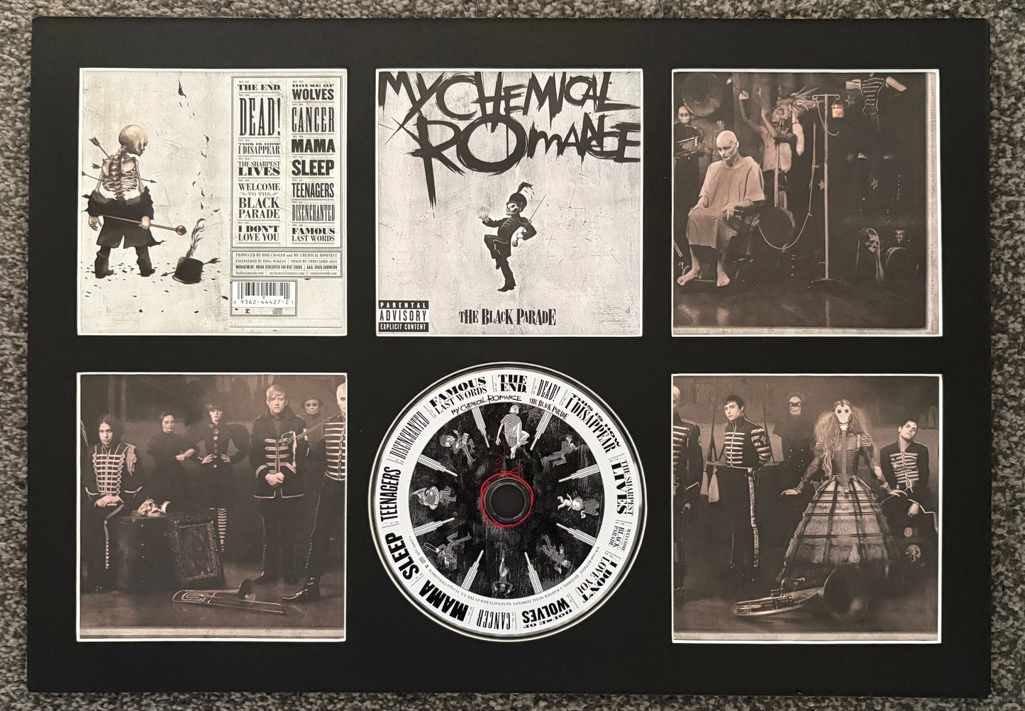 My Chemical Romance | The Black Parade | Retro Mounted CD Wall Display | Frame Not Included |