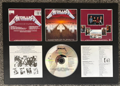 Metallica | Master Of Puppets | Retro Mounted CD Wall Display | Frame Not Included |