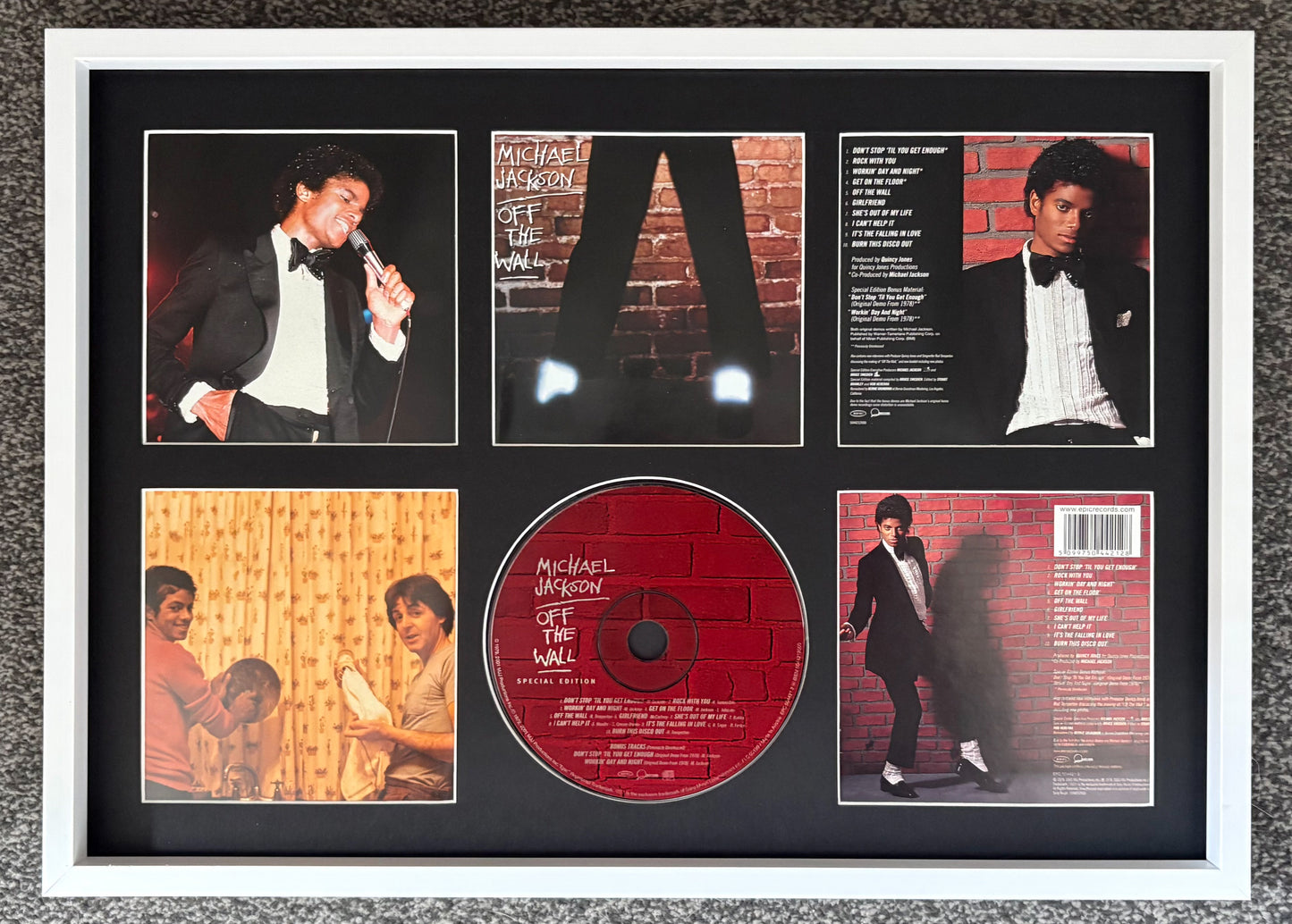 Michael Jackson | Off The Wall | Retro Mounted CD Wall Display | Frame Not Included |
