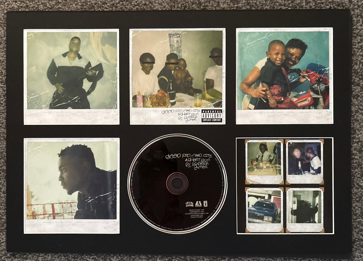 Kendrick Lamar | Good Kid M.A.A.D City | Retro Mounted CD Wall Display | Frame Not Included |