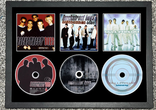 The Backstreet Boys | Backstreet Boys | Backstreet's Back | Millennium | Retro Triple CD Wall Display | Frame Not Included |