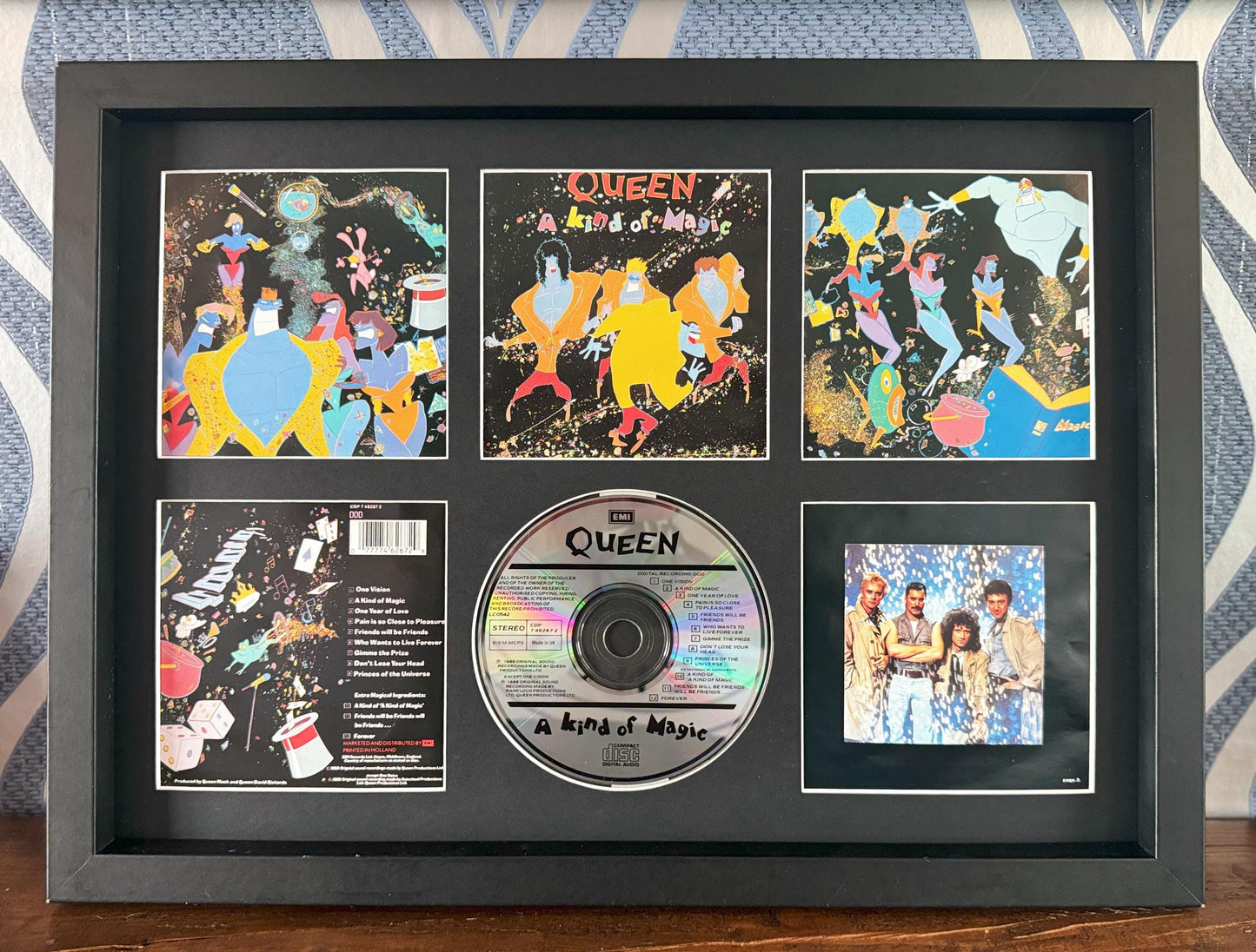 Queen | A Kind Of Magic | Retro Mounted CD Wall Display | Frame Not Included |