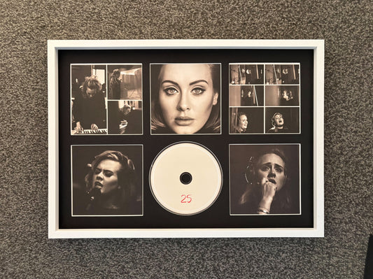 Adele | 25 | Retro Mounted CD Wall Display | Frame Not Included |