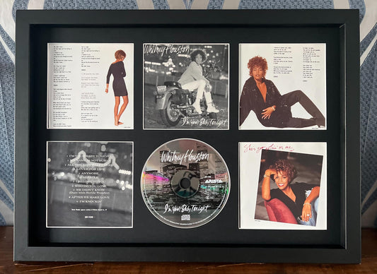 Whitney Houston | I'm Your Baby Tonight | Retro Mounted CD Wall Display | Frame Not Included |