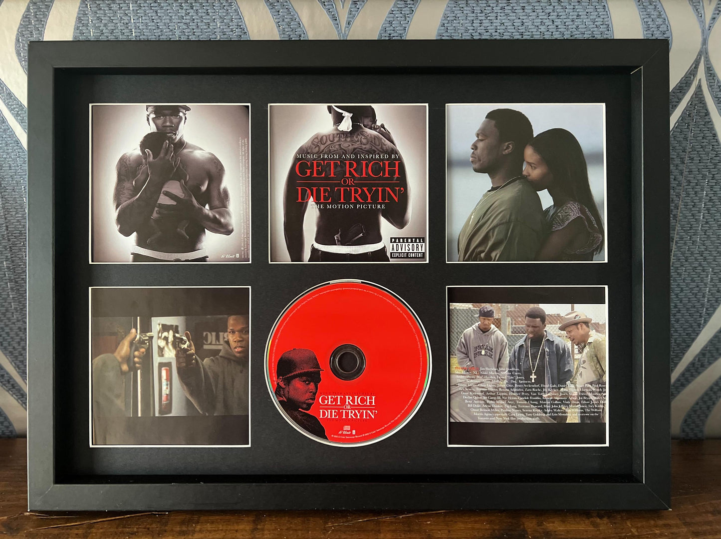 Get Rich or Die Tryin' | Original Soundtrack | Retro Mounted CD Wall Display | Frame Not Included |