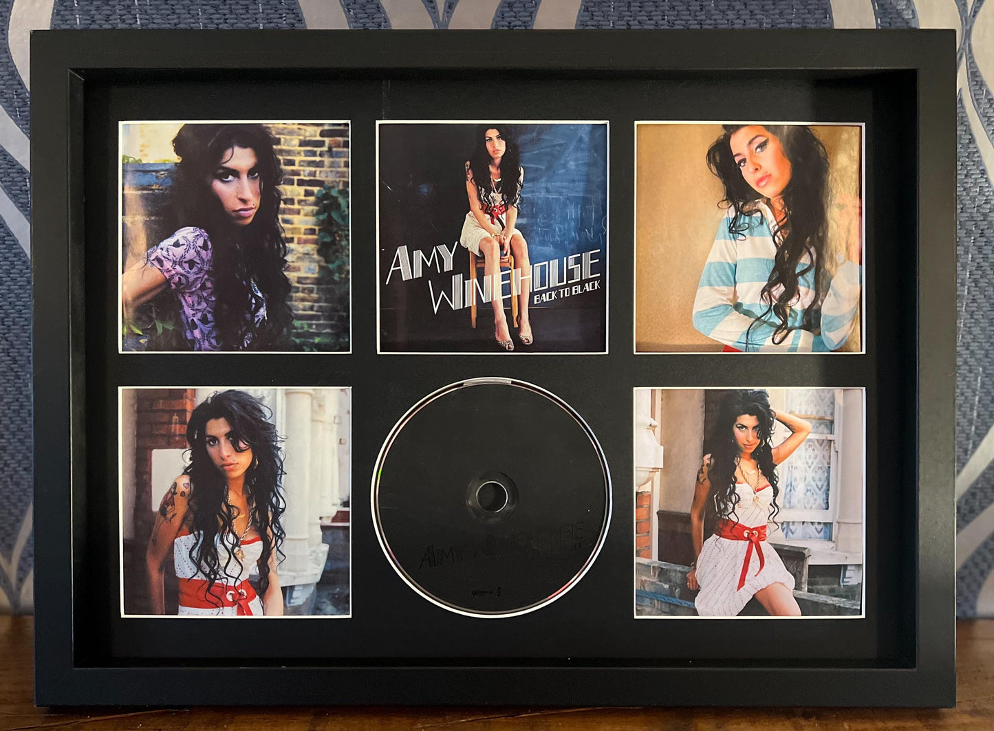 Amy Winehouse | Back To Black | Retro Mounted CD Wall Display | Frame Not Included |