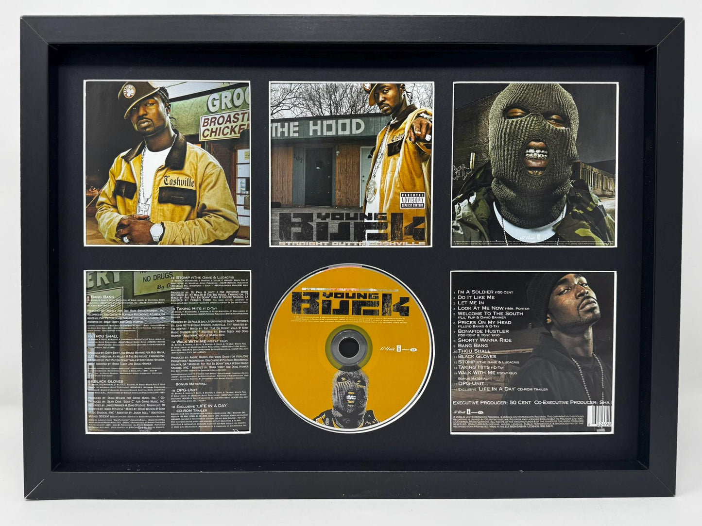 Young Buck | Straight Outta Cashville | Retro Mounted CD Wall Display | Frame Not Included |
