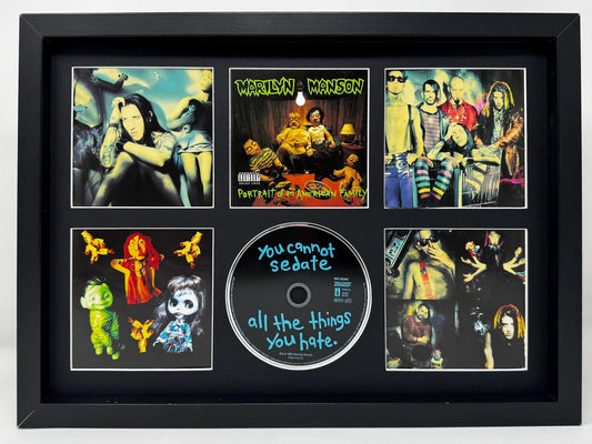 Marilyn Manson | Portrait Of An American Family | Retro Mounted CD Wall Display | Frame Not Included |