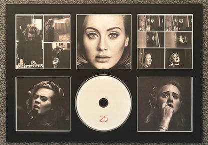 Adele | 25 | Retro Mounted CD Wall Display | Frame Not Included |