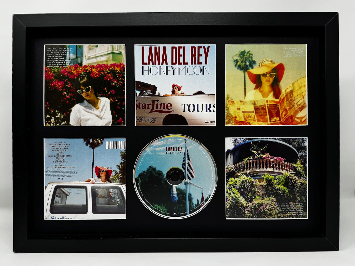 Lana Del Rey | Honeymoon | Retro Mounted CD Wall Display | Frame Not Included |